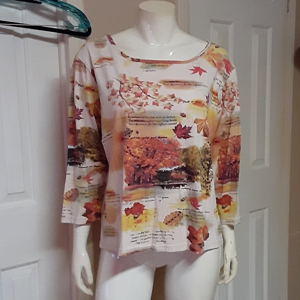Pretty Autumn Top W/ Sequins